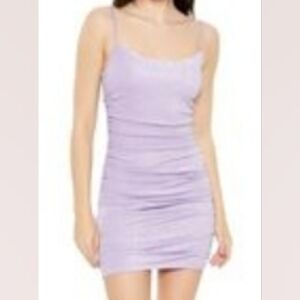 New . Shimmer Lavender Bodycon Mini Dress